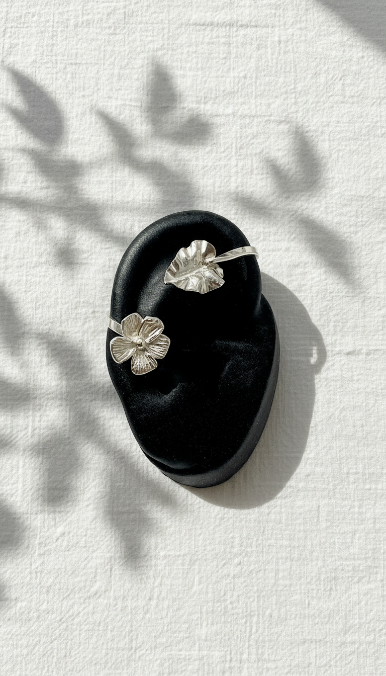 Earcuff Flower & Leaf