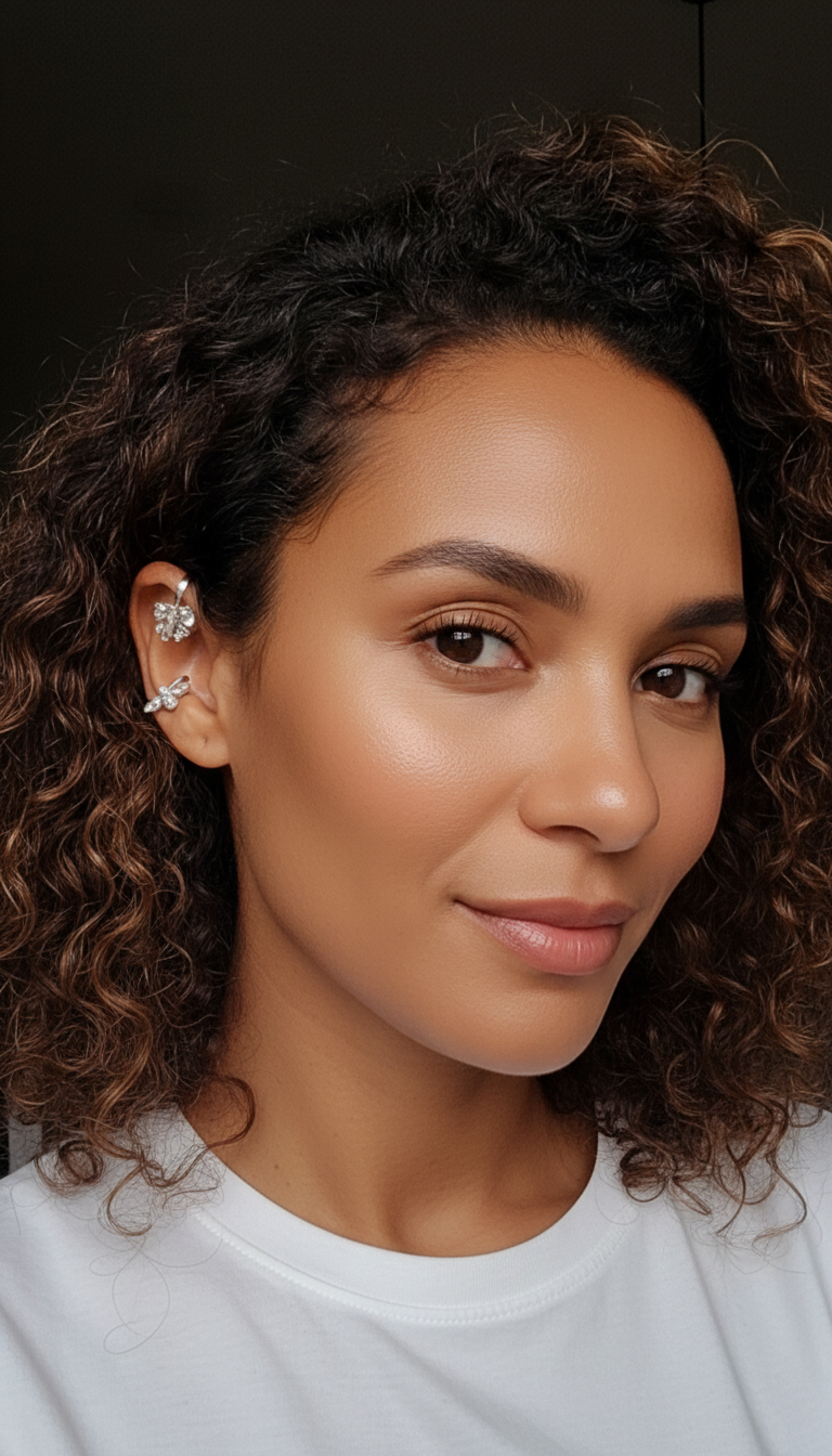 Earcuff Bee & Leaf